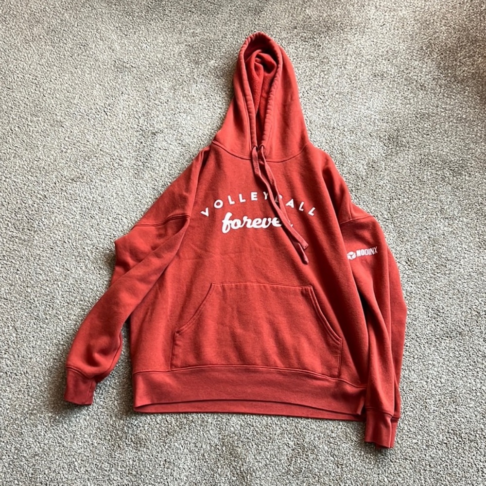 Bella Canvas Red Volleyball Hoodie